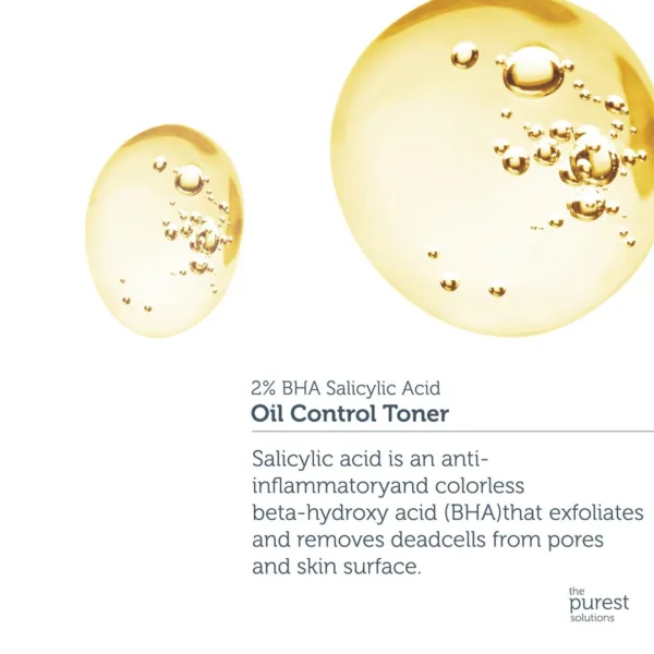 ⁦ذا بيورست سوليوشنز Bha 2٪ تونر للتحكم في الزيت واستهداف الرؤوس السوداء  - The Purest Solutions⁩ - الصورة ⁦3⁩
