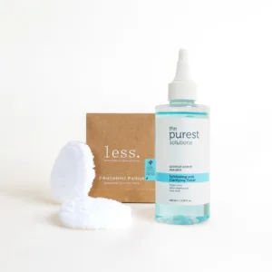 مجموعة العناية المستدامة لشد وتنقية المسام من قطعتين (قطن أقل + تونيك TPS) - The Purest Solutions