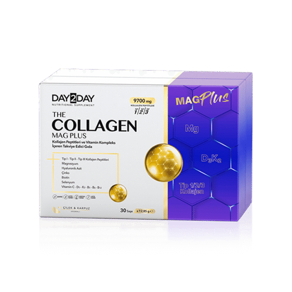 Day2Day هيكل الكولاجين والمغنيسيوم بالإضافة إلى 30  Day2Day The Collagen Magnesium Mag Plus 30 Chassis