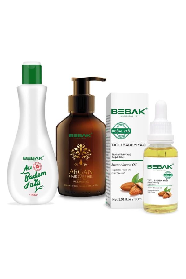 نقدم لكم مجموعة Bebak Argan + Almond للعناية بالشعر والبشرة - Bebak، مجموعة متكاملة للعناية الفائقة بشعرك وبشرتك.