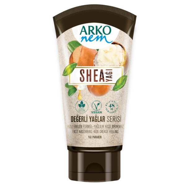 Arko Nem Valuable Oils Shea Butter Cream 60 ml is the ultimate solution for deeply hydrating and nourishing your dry skin.