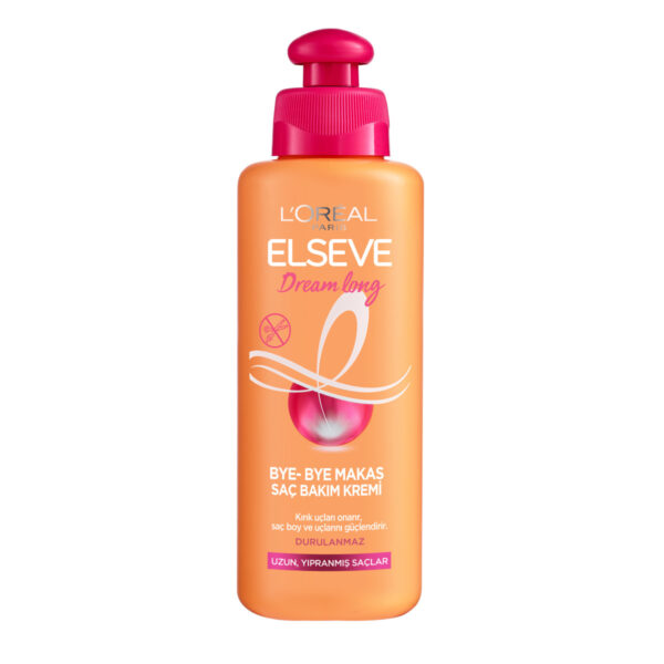 Loreal Paris Elseve Dream Long Bye-Bye Scissors Hair Care Cream 200 ml is the ultimate solution for protecting long hair and preventing split ends.
