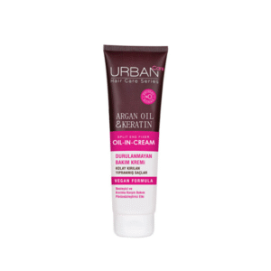 Introducing the Urban Care Argan Oil and Keratin Leave-In Care Cream 150 ml, the ultimate solution for nourishing and strengthening your hair.