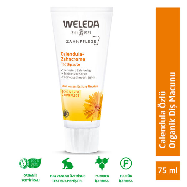 Weleda Calendula Extract Organic Toothpaste 75ml - Image 2