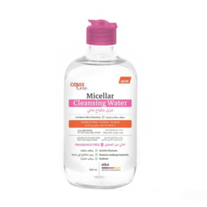 نقدم لكم مزيل مكياج ماء ميسيلار بدون عطر من كوفيكس كير 500 مل | Covix Care، الحل اللطيف والفعال لإزالة المكياج والشوائب من بشرتك.