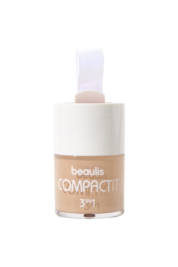 Introducing the Beaulis Compact It Foundation and Blush and Concealer 115 Natural Beige, the ultimate 3-in-1 solution for flawless, natural-looking skin.