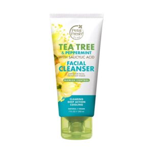 Introducing the Petal Fresh Tea Tree and Peppermint Facial Cleanser 200 ml, a refreshing and invigorating solution for clean and healthy skin.