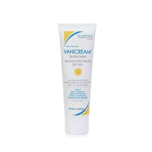 Introducing the Vanicream Sunscreen Broad Spectrum SPF 50+ 85 ml. This sunscreen is formulated to provide high-level protection for sensitive skin.