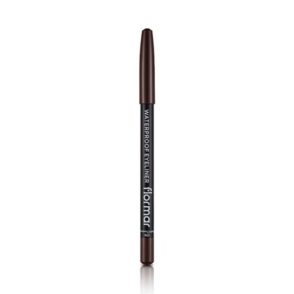 Introducing the Flormar Waterproof Eyeliner 106 Dark Chestnut, a reliable and long-lasting solution for defining your eyes.