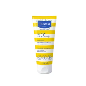 Introducing Mustela Very High Protection Sun Lotion SPF 50 100 ml, your ultimate sun protection for your skin.