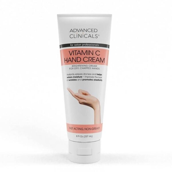 Introducing Advanced Clinicals Vitamin C Hand Cream 237 ml, Cracked Hands 8 oz, the ultimate solution for rejuvenating and moisturizing your hands.