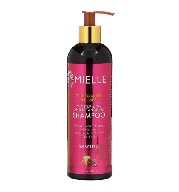 شامبو ترطيب وفك تشابك الشعر بالرمان والعسل من ميلي اورجانيكس 355 مل | Mielle Organics