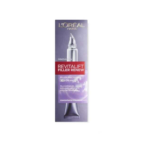 Introducing L'Oreal Paris Revitalift Filler Renew Filler Precision Eye Cream 15ml, a powerful solution for reducing the signs of aging around your eyes.