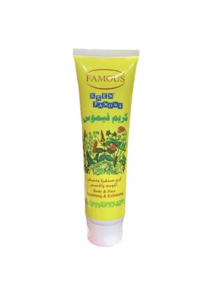 Introducing the Famous Body and Face Scrubbing and Exfoliating 150 ml, a powerful solution for exfoliating and rejuvenating your skin.
