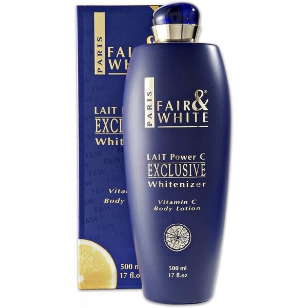Introducing the Fair and White Lait Power C Exclusive Whitenizer 500 ml, a powerful and nourishing solution for achieving even and radiant skin.