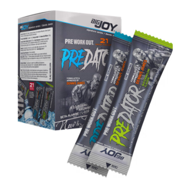 Introducing the Bigjoy Sports Pre Workout Predator Go 17 g x 21 Pieces, the ultimate solution for vitamin and health needs.