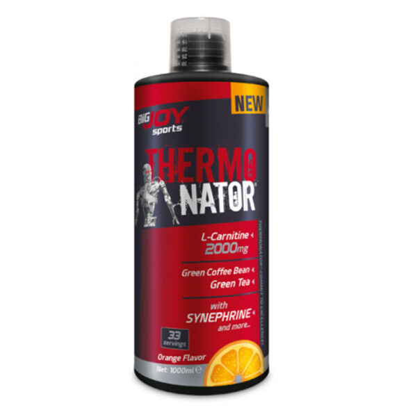 Introducing the Bigjoy Sports Thermonator L-Carnitine 2000 mg Orange 1000 ml, your ultimate solution for staying energized during workouts.