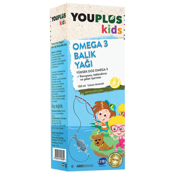 YouPlus Kids Omega 3 150 ml is a dietary supplement specially formulated for children, containing fish oil rich in essential Omega-3 fatty acids.