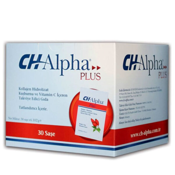 نقدم لكم تشالفا بلس وثمر الورد وفيتامين سي 30 كيسًا | CH Alpha، وهي طريقة مريحة وفعالة لدعم صحتك العامة ورفاهيتك.