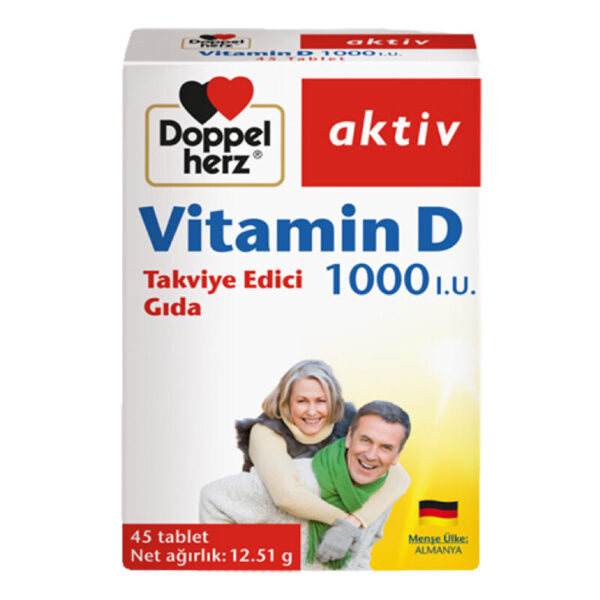 Doppel Herz Vitamin D 1000 I.U. Food Supplement 45 Tablets