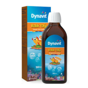 نقدم لكم دينافيت زيت السمك بنكهة البرتقال 150 مل | Dynavit، وهو مصدر قوي ولذيذ للفيتامينات والمواد المغذية الأساسية.