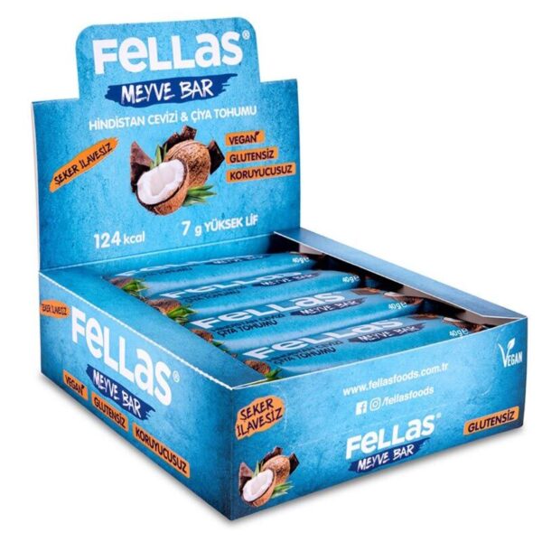 Fellas Fruit Bar - Chia and Coconut 40 gr x 12 Pieces