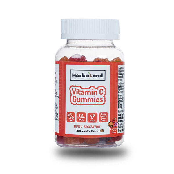 Introducing Herbaland Vitamin C Gummies 60 Pieces, the perfect way to boost your child's immune system and overall health.