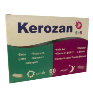 نقدم لكم كيروزان مكمل غذائي بي 5+5 - 60 كبسولة | Kerozan، وهو حل موثوق لاحتياجاتك الغذائية اليومية. تم تصميم هذه الكبسولات بعناية لتوفير الفيتامينات والمعادن الأساسية لنمط حياة صحي.