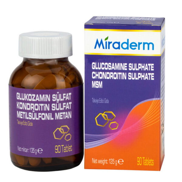 Introducing Miraderm Glucosamine Sulphate 90 Tablets, a powerful addition to your daily vitamin and health routine.