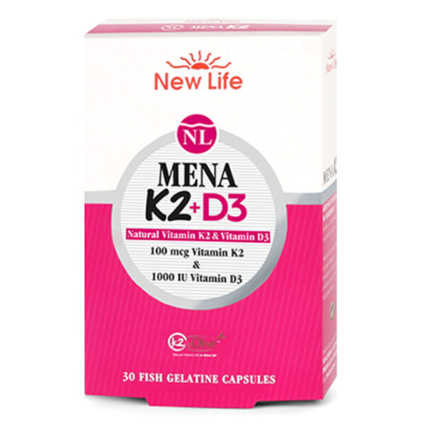 نيو لايف مينا، مكمل غذائي K2+D3، 30 كبسولة | New Life