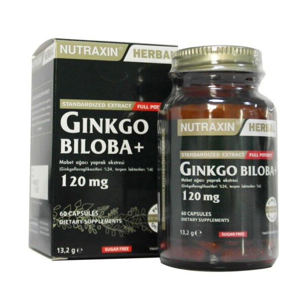 Nutraxin Ginkgo Biloba+ 120mg 60 Capsules