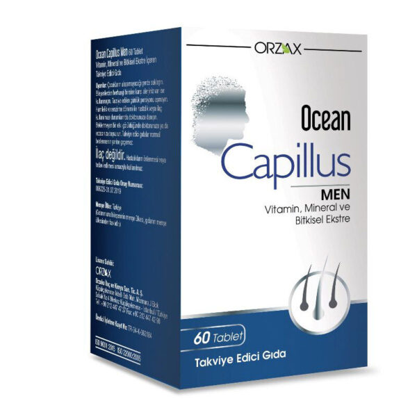 Introducing Orzax Ocean Capillus Men 60 Tablets, a powerful blend of vitamins and minerals to support overall health and well-being.
