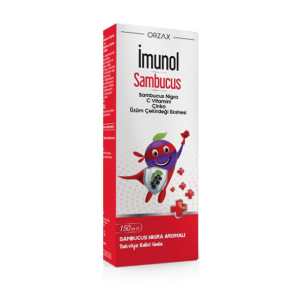 Introducing the Orzax Ocean Imunol Sambucus Syrup 150 ml, your solution for immune system support and overall health.
