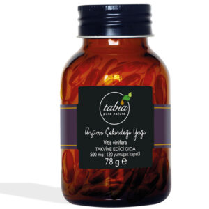 Introducing Tabia Grape Seed Oil 500 mg 120 Capsules, a natural supplement to support your overall health and well-being.
