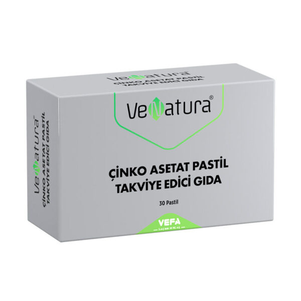 VeNatura Zinc Acetate Lozenges Food Supplement 30 Lozenges