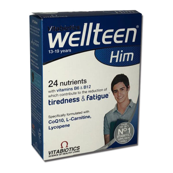 نقدم لكم فيتابيوتيكس ويلتين هيم 30 قرص | Vitabiotics، وهي تركيبة مخصصة لدعم الاحتياجات الغذائية للأولاد المراهقين.