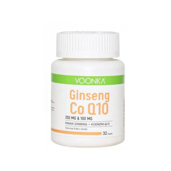 Introducing the Voonka Ginseng Co Q10 32 Capsules, a powerful supplement for overall vitamin health.