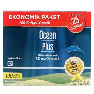 Introducing the Orzax Ocean Plus Lemon Flavored 100 Capsules Economic Package, your economic package for essential vitamin and health support.