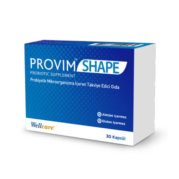 Introducing the Wellcare Provim Shape Probiotic Supplement 30 Capsules, a powerful addition to your daily health routine.